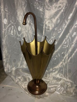 Vintage Solid Brass Umbrella Stand