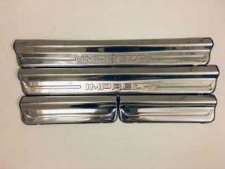 Very Rare Jdm Oem Subaru Impreza Gc Gf Stainless Steel Door Sills Scuff Plates