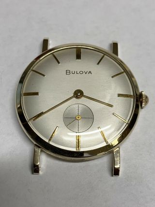 Bulova Mens Vintage 10k Rolled Gold Watch Runs & Looks