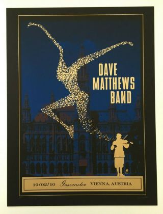 Dave Matthews Band 2010 Vienna Austria Signed Artist Proof Poster - Rare &