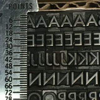 Futura Medium 18 pt - Letterpress Type - Vintage Metal Lead Sorts Font Fonts 3