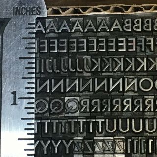 Futura Medium 18 pt - Letterpress Type - Vintage Metal Lead Sorts Font Fonts 4