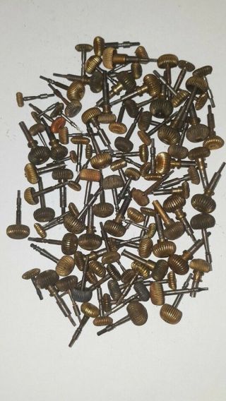 Group Of 100 Antique Pocket Watch Crowns In 18,  16 And 12 Sizes