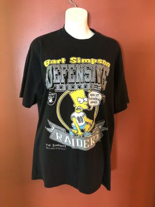Vintage T Shirts 90s Rare Simpsons Logo 7 Bart Raiders Rare