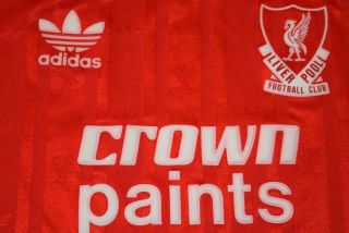 Vtg 80s Liverpool Adidas Trefoil Soccer Jersey Made In U.  K.  Crown Paints Worn