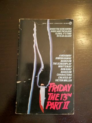 Friday The 13th Part Ii Novel Simon Hawke Rare Pb First Printing Movie Tie - In