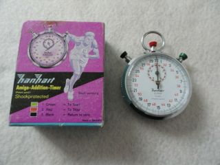 Made In Germany Hanhart Mechanical Wind Up Vintage Stopwatch With The Box