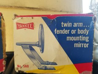 2 Vintage Yankee Twin Arm Fender/body Mounting Mirror - No.  560