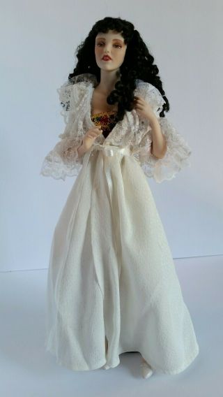 Ooak Hair Franklin Phantom Of The Opera Porcelain Doll Christine Only 2002