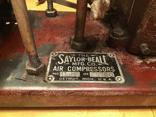 Vintage Saylor Beall Air Compressor No.  116KC - Circa 1933 2