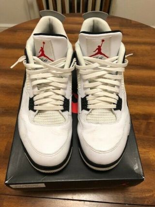 Nike Air Jordan Retro 4 Iv White Cement Size 15 Rare Og Box 2016