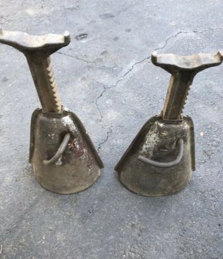 Vintage Walker Steel Horse Bell Shaped Jack Stands