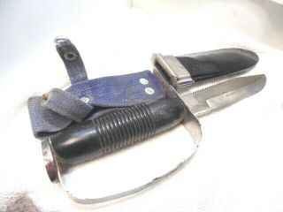 Vintage U.  S.  Divers Vulcan Diving Knife With Sheath