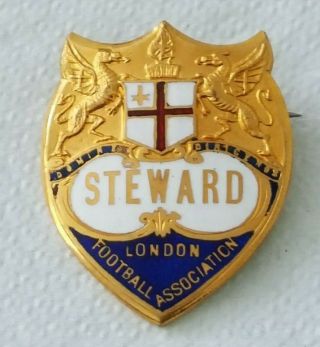 Very Rare 1920s Badge - London Football Association 