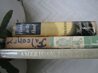 3 Vintage Falconry Books American Hawking Hawks In The Hand 7
