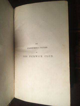 CHARLES DICKENS - PICKWICK PAPERS - FIRST EDITION - 1837 - FINE BINDING - RARE 4