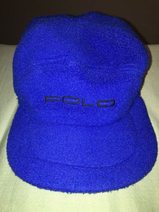 Vintage Ralph Lauren Rare Blue Polo Fleece Rl2000 Hat