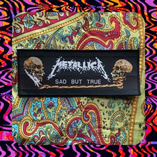 Mega Rare Unworn - Metallica - Sad But True Strip Patch Vintage 1992 Nos