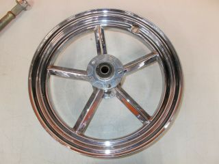 Vintage 16 " X 3 " Invader Wheel Harley Davidson? Rear Rim Cracked To Repair Hang