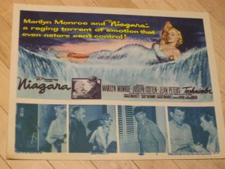 Rare Orig.  1953 Niagara Title Lobby Card Marilyn Monroe