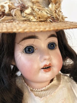 Unidentified Marked Antique German Bisque Socket Head 17” Doll