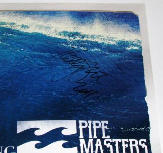 2011 Kelley Slater Signed Pipe Masters Hawaii Andy Irons Contest Poster 2
