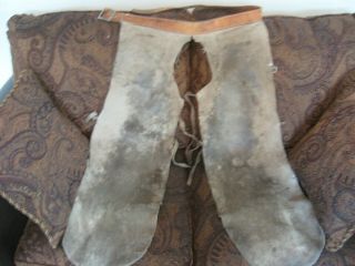 2 Pair Handmade Vintage Ranch Cowboy Heavy Leather Chaps