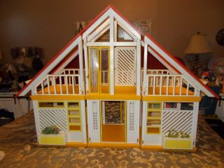 1978 Barbie Dream House A Frame Mattel - Vintage 99 Complete