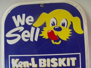 Vintage Ken - L Ration Dog Food Pet Advertising Painted Door Push Sign 3