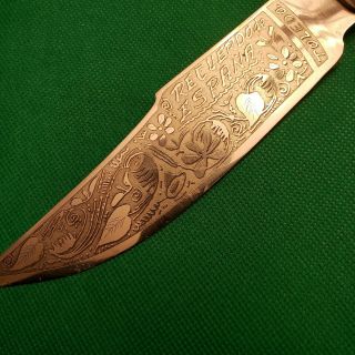 Massive Vintage Ornate Toledo Navaja Clasp Ratchet Lock Pocket Knife Knives 2