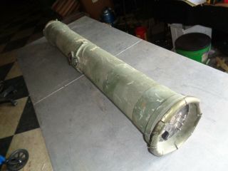 Vintage Tow Missile Tube Empty Metal Display