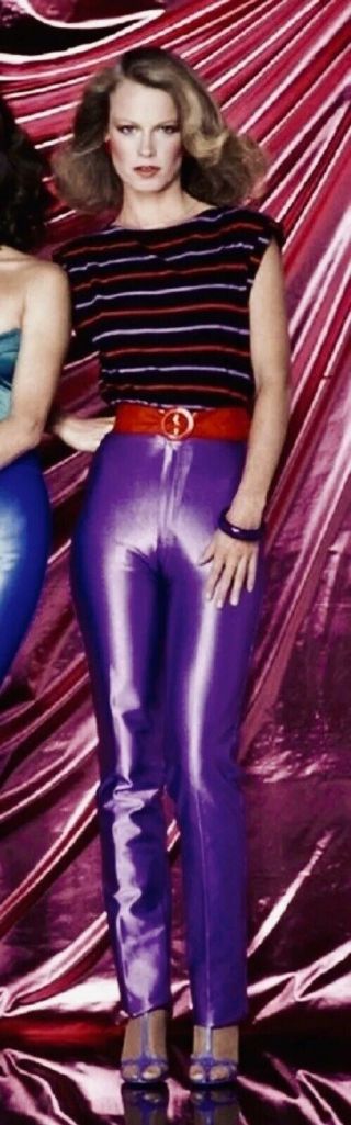 Vintage Fredericks Of Hollywood Purple Spandex Disco Pants 1970s 1980s