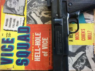 Vintage Crosman Military 45 Auto pistol Fair port NY BB Pellet RARE Great 11