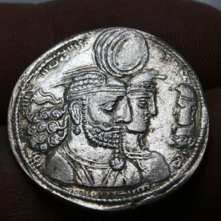Sasanian SILVER coin Wahram II - RARE - 25mm,  4.  10 grams 3