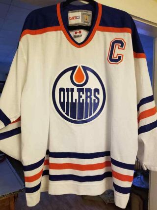 Mark Messier Edmonton Oilers Ccm Vintage Jersey