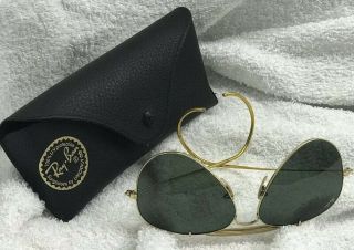 Vintage Ray Ban Aviator Includes Black Case 58/14