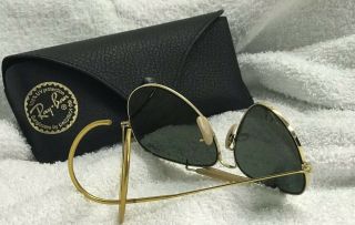 Vintage RAY BAN AVIATOR Includes Black CASE 58/14 4
