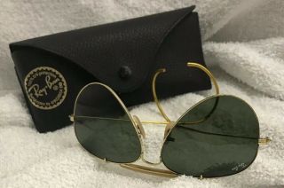 Vintage RAY BAN AVIATOR Includes Black CASE 58/14 6
