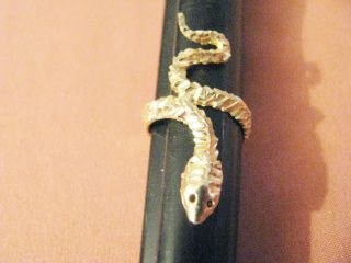 VINTAGE 14K YELLOW GOLD SNAKE RING SIZE 6 WEIGHS 4.  5 GRAMS 3