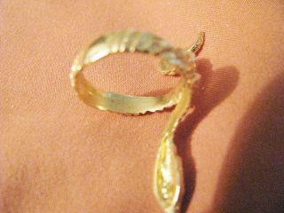 VINTAGE 14K YELLOW GOLD SNAKE RING SIZE 6 WEIGHS 4.  5 GRAMS 5