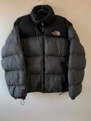 Vintage The North Face Jacket Down 700 Nuptse Puffer Black And Gray