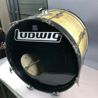 Vintage Ludwig White Marine Pearl Wmp 14 " X 20 " Bass Drum Kick 14x20 8 Lug