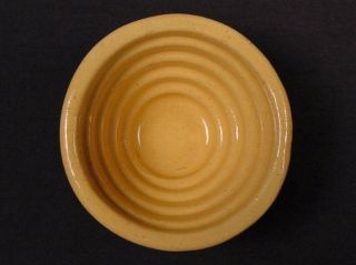 Rare Mid - 1800s Miniature Ring Mold Yellow Rock Pottery Yellow Ware