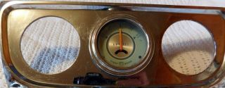 Vintage Instrument Cluster Stewart Warner Gauge Green Line Face 60 Amps