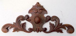 Old Vintage French Carved Wood Furniture / Door Pediment / Trim