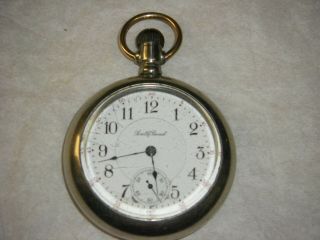 Antique South Bend 17 Jewel Silverode Case Large Pocket Watch