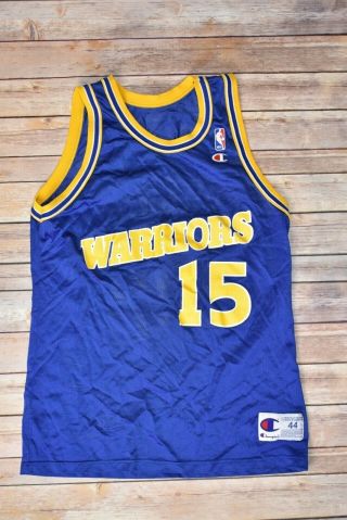 Vintage Golden State Warriors Latrell Sprewell Champion Jersey Size Large 44
