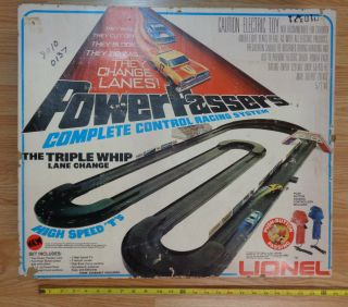 Vintage Lionel Slot Car Track Power Passers Triple Whip Lane Change Race Set