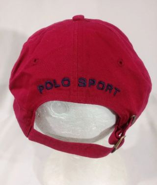 Vtg Ralph Lauren Polo Sport Bear USA Hat Cap Adjustable Strapback 2