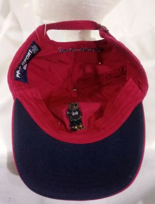 Vtg Ralph Lauren Polo Sport Bear USA Hat Cap Adjustable Strapback 5
